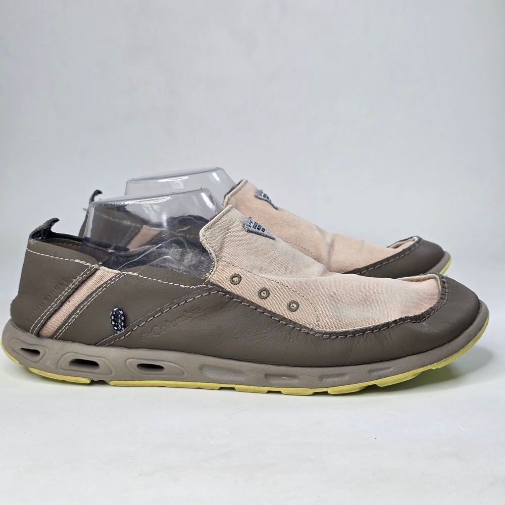 Columbia PFG Bahama Shoes Men's 10 Boat Vent Loco II Brown Tan Slip On Sneakers